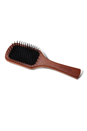 Elektriklenmeyi Önleyen Ahşap Saç Fırçası Wooden Cushion Hair Brush (Medium) - 1