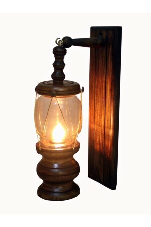 Elektrische Seemannslaterne, Gaslampe, Figur, Wanddekoration, Holz-Souvenir, elektrische Gaslampe aus Holz - 2