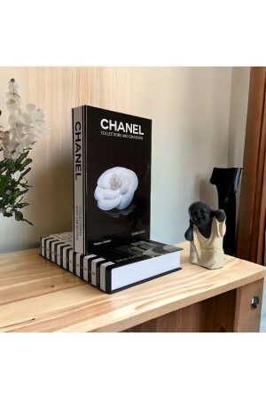 Element & Chanel Schwarze dekorative Bücherbox, 2er-Set 76543 - 5