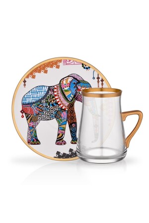 Elephant Kulplu Tek Kişilik Çay Seti 02GLR 35242 - 4