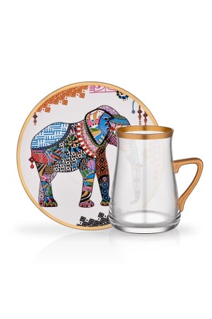 Elephant Kulplu Tek Kişilik Çay Seti 02GLR 35242 - 3