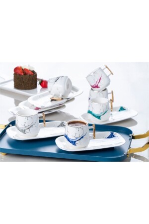 Elica Set mit 6 Porzellan-Kaffeetassen KAI-011247/12-TY - ACAR