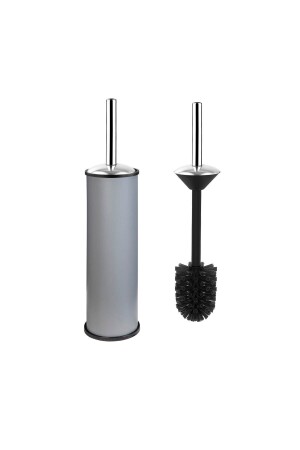 Elit Doppel-Badezimmer-Set, grau, Edelstahl, 3 l, Abfalleimer, WC-Toilettenbürste - 7