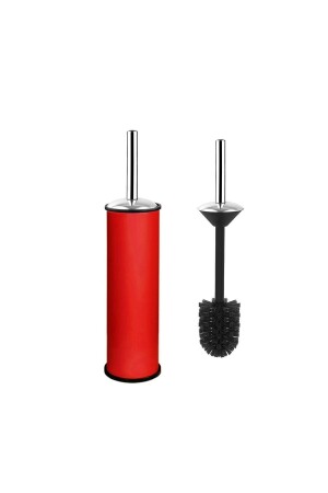 Elite Doppel-Badezimmer-Set, Edelstahl, Rot (3 l Mülleimer-Toilettenbürste) VE120400-K - 6