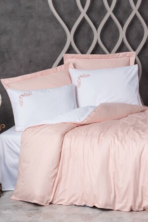 Elite Saten Çift Kişilik Nevresim Takımı Melinda Pembe 8680108068526 - Cotton Box
