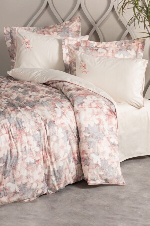 منز-Elite Satin Double Duvet Cover Set ليانا وردي 8680108068519 - Cotton Box