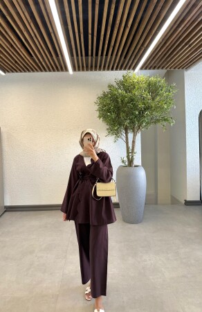 Eliz Keten Takım - Bordo - Duendeca