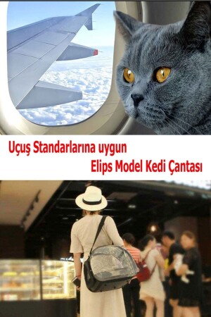 Ellipse Katzen-Tragetasche, Hand und Rucksack, 6 Luftkanäle, 2 Netztaschen, Katzen-Tragetasche, Astronauten-Katzen-Tragetasche - 5