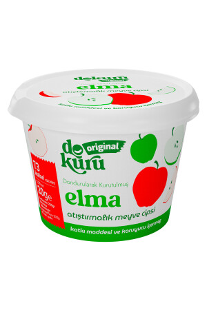 Elma Kuru Meyve Cipsi - Dondurularak Kurutulmuş Freeze Dried Çıtır Elma - dokuru