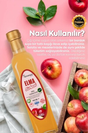 Elma Sirkesi %100 Doğal Fermantasyon Apple Cider Vinegar 500 Ml hkm199 - 2