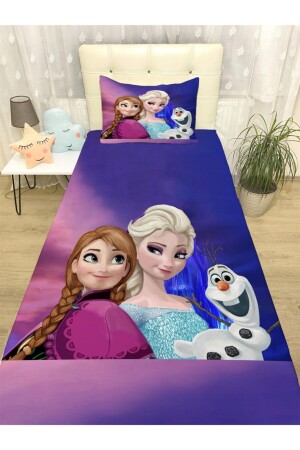 Elsa Anna Olaf gemusterte Tagesdecke und Kissen - 2