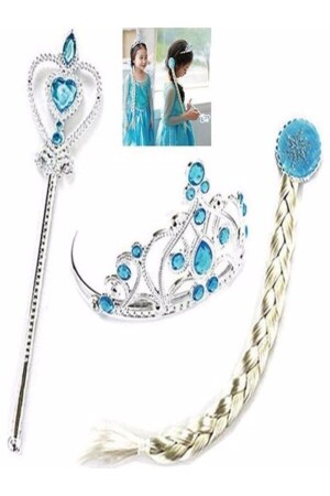 Elsa Crown Set mit 3 Crown Hair Magic Wand-Panel0001 - 3