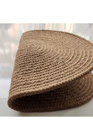 Else Elit Series Oval Natural Organic Jute Counter Top Dish Drying Mat elsedekorjutbulasik - 5