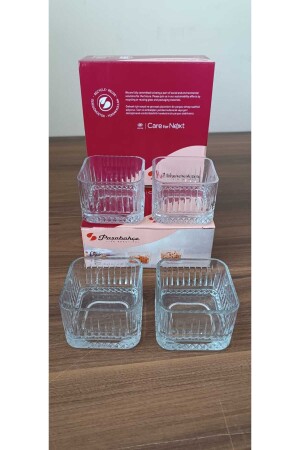 Elysia Quadratische 6-teilige Präsentationsschale für Snacks und Desserts - Paşabahçe