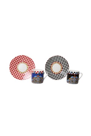 مجموعة من العظام من MNZ-Ember 6 كوبات قهوة 80cc LYHD 404 - Lucky Art