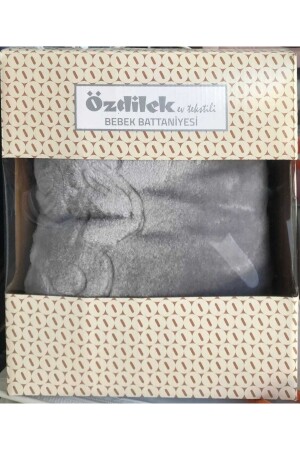 Embos Bebek Battaniyesi 100x120 Gri E5B2 - Özdilek