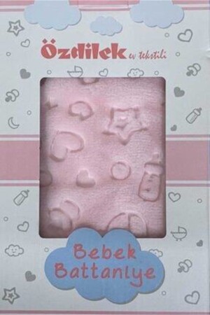 Embos Peluş Bebek Battaniyesi 100 X 120 Pembe - Özdilek