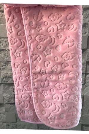 Embos Peluş Bebek Battaniyesi -bakucuzaal Pembe - 100x120 cm BKUCZL - 9