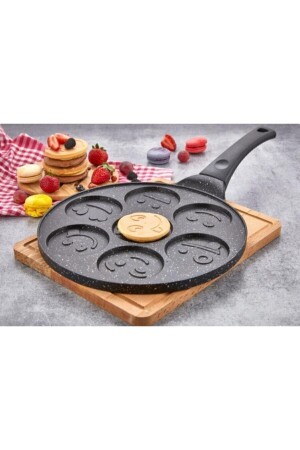 Emoji-Pfannkuchenpfanne aus Granit, 28 cm, gegossener Granit - 4