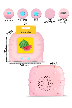 Englisch sprechende Audio-Lernkarten – 112 Karten, 224 visuelle Sprachtherapie unterstützt (ROSA) - 5