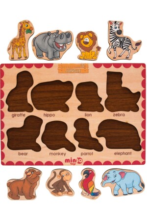 Englisches Mega-Set aus 6 Lernpuzzles aus Holz - 10