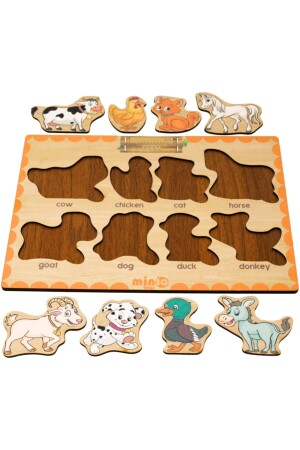 Englisches Mega-Set aus 6 Lernpuzzles aus Holz - 11