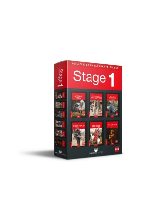 Englisches Story-Set für Stufe 1, 6 Bücher mit QR-Code zum Zuhören, STAGE 1 BOX-SET - 1