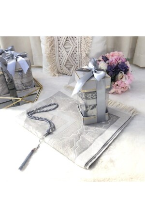 سلسلة صلاة من طلاء صلاة كرات الهدية مجموعة رمادي - Ensarhac