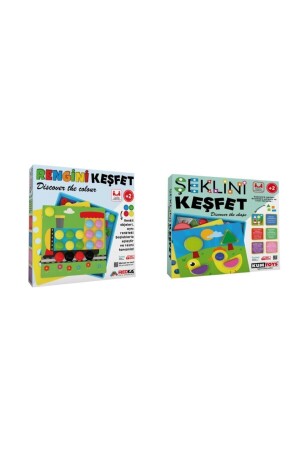 Entdecken Sie seine Form, entdecken Sie seine Farbe. 2-teiliges Spielset für Kinder ab 2 Jahren, AB-34554386279 - 2