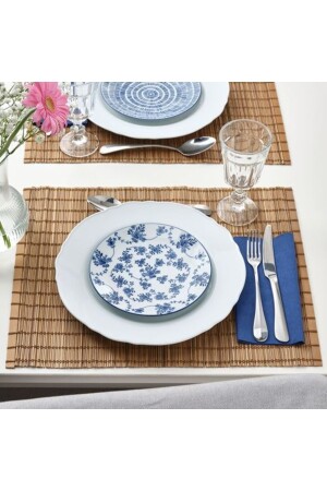 Entusıasm, Dessertteller-Set, 18 cm, Blau-Weiß HOMHET-20505358 - 4