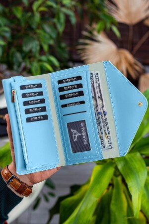 Envelope Telefon Ve Bozuk Para Bölmeli Zarf Model Bebe Mavisi Kadın Cüzdan ENVELOPE1001 - 3
