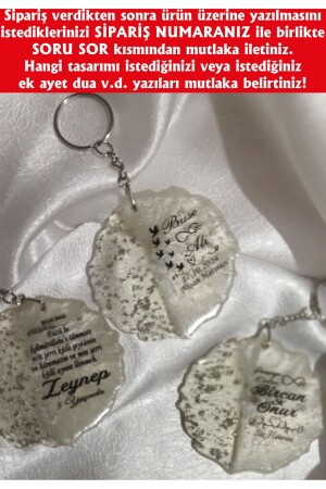 Epoksi Anahtarlık 25 Adet Söz Nişan Nikah Kına Düğün Kuran Hatırası Hediyelik Organizasyon - Erenaksesuar
