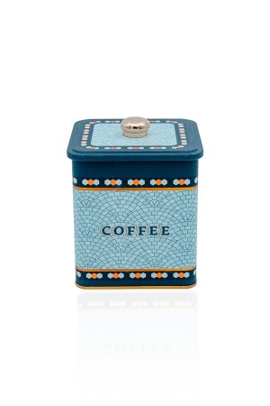 Er023-7d Mosaic Coffee Desenli Kare Metal Saklama Kabı 12x12 Cm ER023 - 4