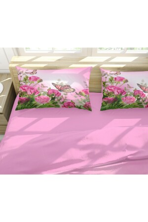 Erayshome Pink Rose 3D-Digitaldruck-Doppelbettbezug-Set Pmbe_GL_Btrly - 4