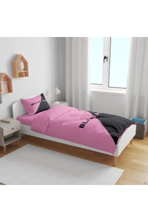 Erayshome Schwarz Rosa 3D-bedrucktes Einzelbett-Bettbezug-Set ohne Bettlaken BlckPnkkÇ008 - 2