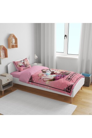 Erayshome Schwarz-Rosa 3D-Einzelbettbezug-Set BlckPnk_11 - 5