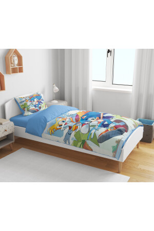 Erayshome Sonic 3D-bedrucktes Einzelbett-Bettbezug-Set ohne Bettlaken SNC4Ç - 3