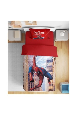 Erayshome Spiderman 3d Tek Kişilik Çarşafsız Nevresim Takımı Spdrmn_NÇ - 2