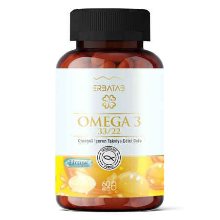 ERBATAB Omega 3 Fischöl 33/22 60 Kapseln Licaps® - shifaah
