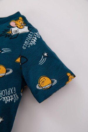 Erkek Bebek Tom & Jerry Kısa Kollu Penye 2'li Pijama Takımı Z4295A223HS - 3