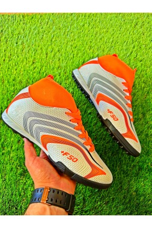 Erkek Çocuk Boğazlı Çoraplı Bilekli Düz Halı Saha Krampon Futbol Spor Ayakkabı Çoklu Renk Seçeneği - 1