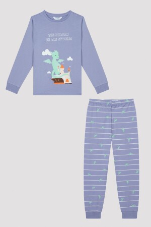 Erkek Çocuk Dragon Book LS 2'li Pijama Takımı PN85FXCS23SK-MIX - 3