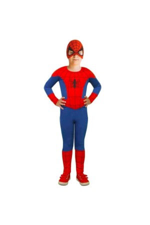 Erkek Çocuk Kırmızı Spiderman Kostümü Örümcek Adam Kostüm - 1