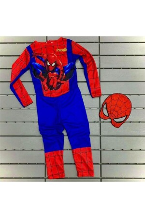 Erkek Çocuk Kostümü Yeni Örümcek Adam Kostüm Maskeli 3-10 Yaş Arası - 1