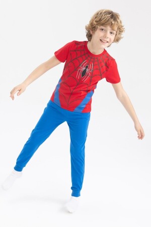 Erkek Çocuk Marvel Spiderman Kısa Kollu Pijama Takım Z9171A623SM - 4