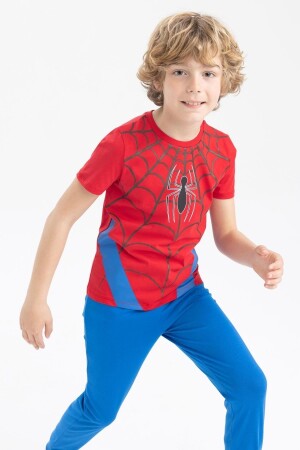 Erkek Çocuk Marvel Spiderman Kısa Kollu Pijama Takım Z9171A623SM - 5