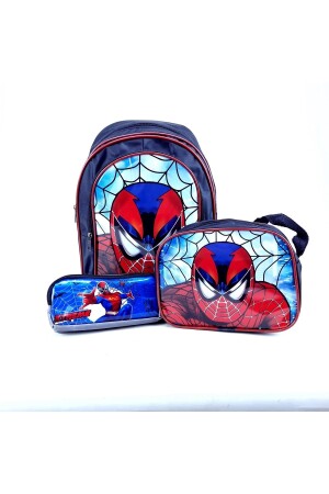 Erkek Çocuk Resimli Ilkokul Anaokul Okul Çantası Spiderman 3lü Set - 1