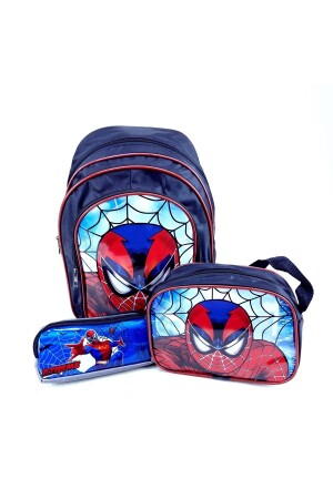 Erkek Çocuk Resimli Ilkokul Anaokul Okul Çantası Spiderman 3lü Set - 4