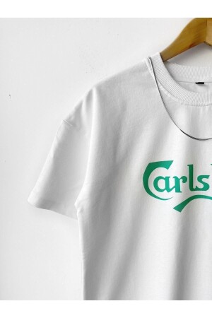 Erkek Oversize Calsberg Baskılı Bisiklet Yaka T-shirt T133465 - 2