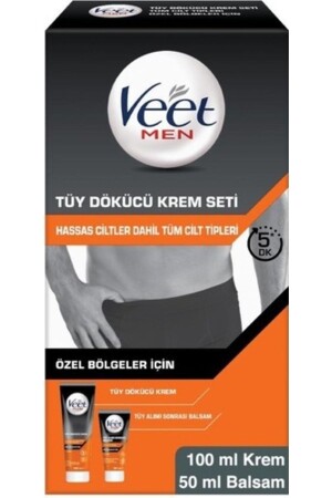 Erkek Özel Bölgeler İçin Tüy Dökücü Krem Seti 100-50 ml - 2